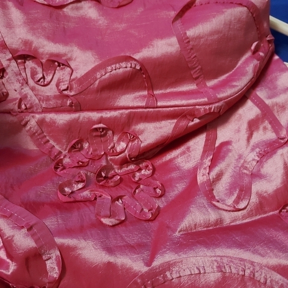 Strapless rose color XXL dress with scarf - Picture 11 of 12